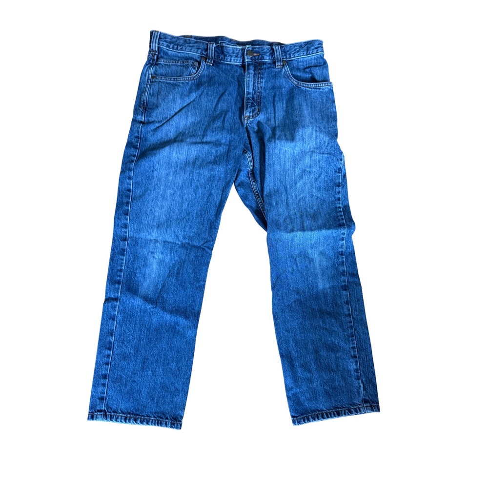 Carhartt Relaxed Fit Straight Leg Jeans Mens 35x30 Medium Wash Blue Denim
